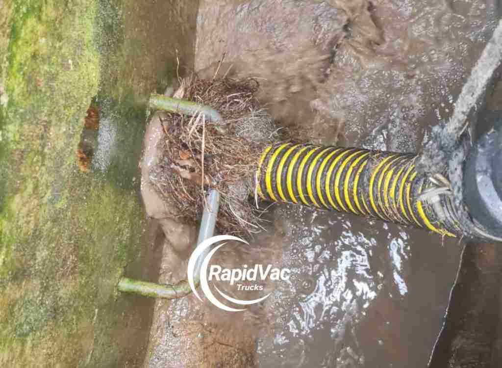 Industrial pit cleaning services performed by Rapid Vac Trucks Brisbane using advanced vacuum excavation equipment.