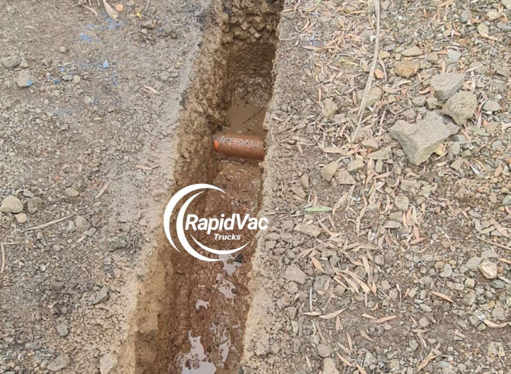 Trenching services for construction and infrastructure projects, provided by Rapid Vac Trucks Brisbane.